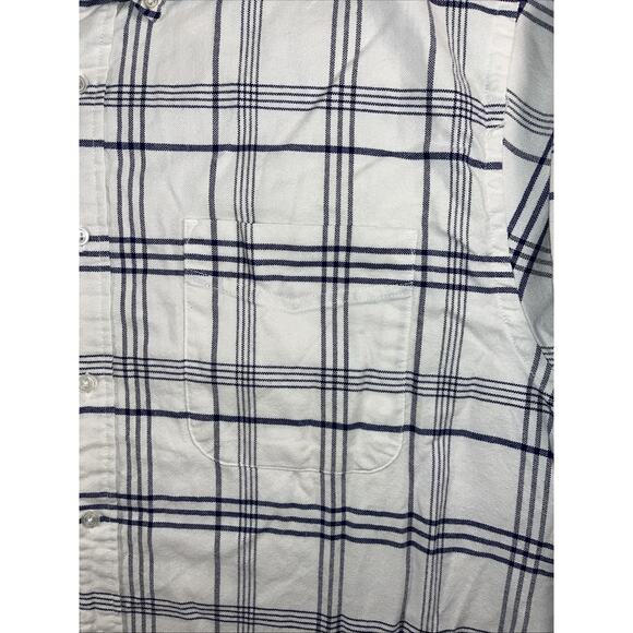 Eddie Bauer Shirt Mens L Blue Plaid Cotton Button Down Long Sleeve Oxford Casual - Picture 4 of 10